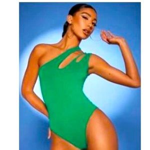 One shoulder body suit